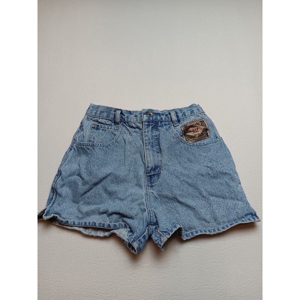 Vintage EXP Express Jeans High Waisted Denim Mom Shorts Light Wash Womens 8